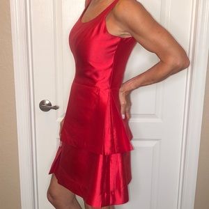 Red Silk Designer Dress - image 1